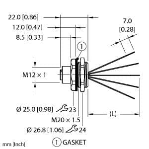 EFKBT-A5.500.2-0.5 Part Image. Manufactured by Turck.