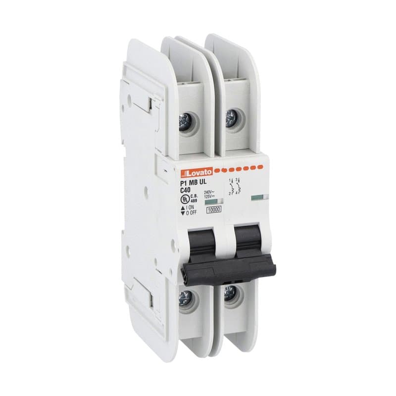 Lovato Electric P1MBUL2PC40 P1MBUL2PC40 Lovato - Miniature circuit breaker, 2P - 10kA. 2 modules, characteristic C, 40A Lovato Electric P1MBUL2PC40 P1MBUL2PC40 Lovato - Miniature circuit breaker, 2P - 10kA. 2 modules, characteristic C, 40A