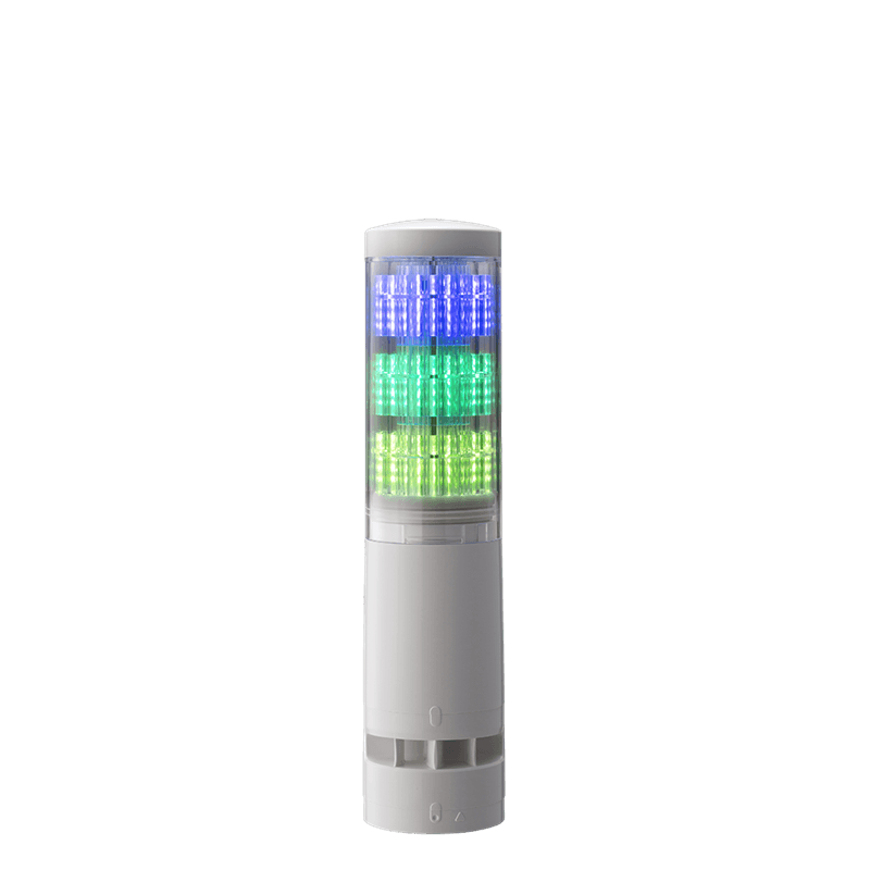 Patlite LA6-3DWJWB-RYG Multi Color LED Signal Tower with Flash & Buzzer, Direct Mount, Off-white, 1.3m cable Patlite LA6-3DWJWB-RYG Multi Color LED Signal Tower with Flash & Buzzer, Direct Mount, Off-white, 1.3m cable