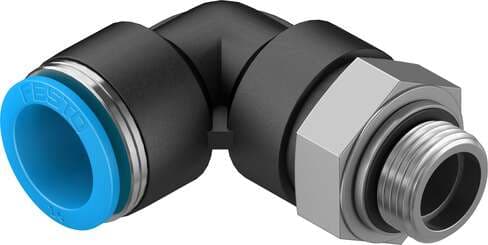 Festo 186348 push-in L-fitting QSL-G3/8-16 360° orientable, male thread with external hexagon. Size: Standard, Nominal size: 11 mm, Type of seal on screw-in stud: Sealing ring, Assembly position: Any, Container size: 1 Festo 186348 push-in L-fitting QSL-G3/8-16 360° orientable, male thread with external hexagon. Size: Standard, Nominal size: 11 mm, Type of seal on screw-in stud: Sealing ring, Assembly position: Any, Container size: 1