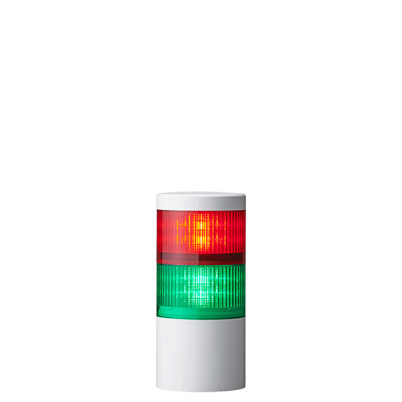 Patlite LR10-2M2WJNW-RG AC Type 2-tier Red Green LED, 100mm Washdown Safe Signal Tower for Direct Mount with Cable Patlite LR10-2M2WJNW-RG AC Type 2-tier Red Green LED, 100mm Washdown Safe Signal Tower for Direct Mount with Cable
