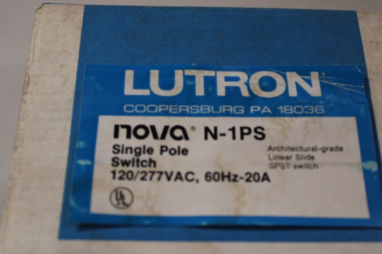 Lutron N-1PS Lutron N-1PS Light and Dimmer Switches EA Lutron N-1PS Lutron N-1PS Light and Dimmer Switches EA
