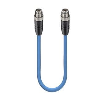 Belden 16005 Gigabit Ethernet Cat7 Data Double-Ended Cordset: Male straight X-coded black M12 Standard to male straight X-coded black M12 Standard, shielded, 50 V AC / 60 V DC, 0.5 A; TPE blue cable, 8-wires, 4x2x0.14 mm², RSTS 8X-RSTS 8X-S478/5 M, 5 m Belden 16005 Gigabit Ethernet Cat7 Data Double-Ended Cordset: Male straight X-coded black M12 Standard to male straight X-coded black M12 Standard, shielded, 50 V AC / 60 V DC, 0.5 A; TPE blue cable, 8-wires, 4x2x0.14 mm², RSTS 8X-RSTS 8X-S478/5 M, 5 m