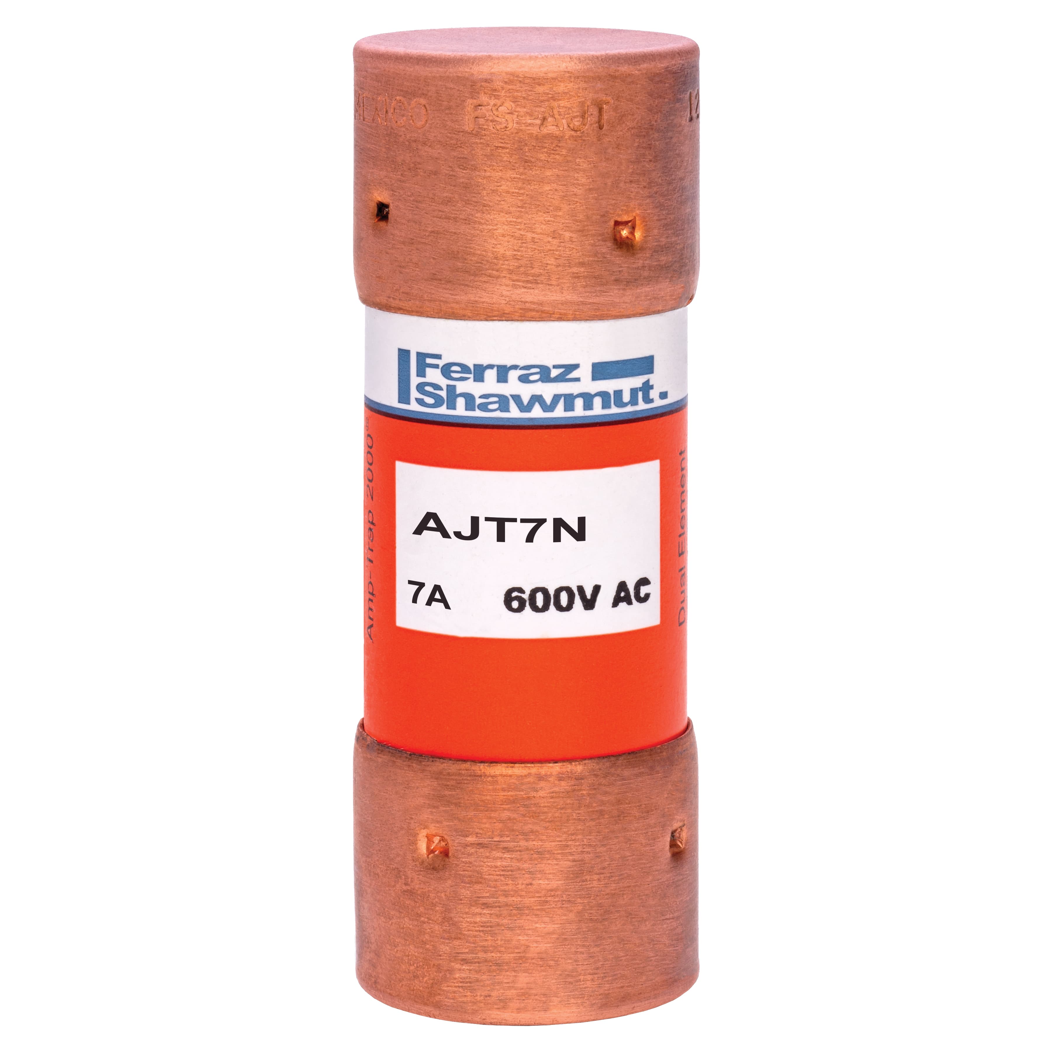 Mersen AJT7N AJT7N Mersen - Fuse AJT - Class J - Time-delay 600VAC 500VDC 7A Ferrule Amp-Trap 2000® Mersen AJT7N AJT7N Mersen - Fuse AJT - Class J - Time-delay 600VAC 500VDC 7A Ferrule Amp-Trap 2000®
