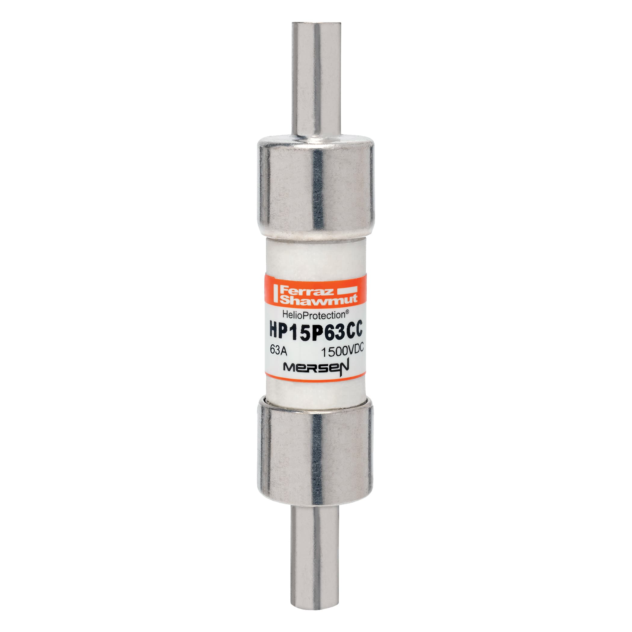 Mersen HP15P63CC HP15P63CC Mersen HelioProtection® Fuse 1500VDC 63A 20x65mm Crimp Cap Mersen HP15P63CC HP15P63CC Mersen HelioProtection® Fuse 1500VDC 63A 20x65mm Crimp Cap