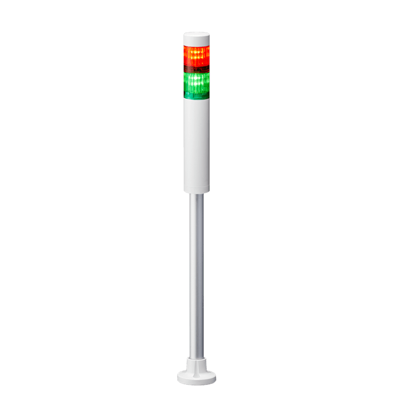Patlite LR4-2M2PJNW-RG 40mm, 2-tier Signal Tower, 100-240V AC, Pole Mount with Circular Bracket and Cable, No Flashing/Buzzer, Off-white body, Red and Green LED Modules Patlite LR4-2M2PJNW-RG 40mm, 2-tier Signal Tower, 100-240V AC, Pole Mount with Circular Bracket and Cable, No Flashing/Buzzer, Off-white body, Red and Green LED Modules