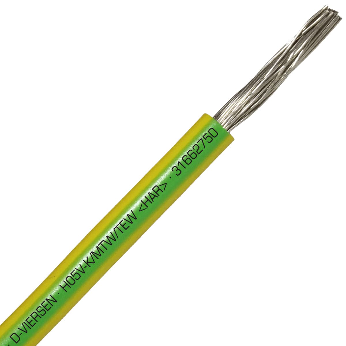 SAB 31662750 H05V-K/MTW/TEW- (HAR/UL/CSA/CE) - 20 AWG hook-up wire, Green/Yellow SAB 31662750 H05V-K/MTW/TEW- (HAR/UL/CSA/CE) - 20 AWG hook-up wire, Green/Yellow
