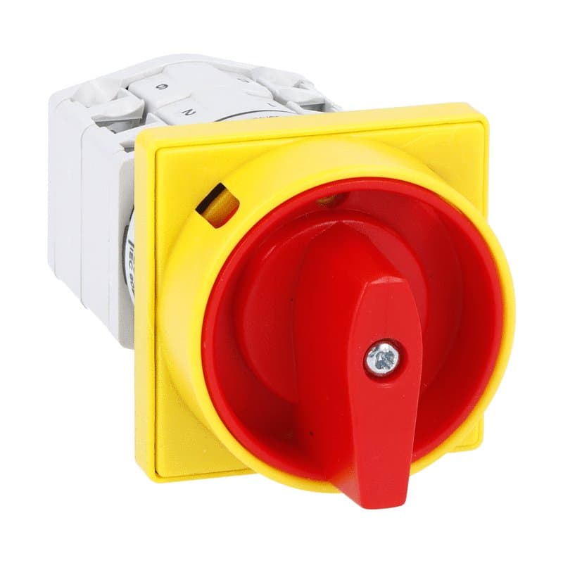 Lovato Electric GF2010U25 GF2010U25 Lovato - Rotary cam switch GF series, ON-OFF switch 3 poles 20A, for front mounting with red/yellow handle padlockable in 0 and protection covers, front plate 48X48mm Lovato Electric GF2010U25 GF2010U25 Lovato - Rotary cam switch GF series, ON-OFF switch 3 poles 20A, for front mounting with red/yellow handle padlockable in 0 and protection covers, front plate 48X48mm