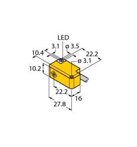 BI2-Q10S-RZ31X Part Image. Manufactured by Turck.