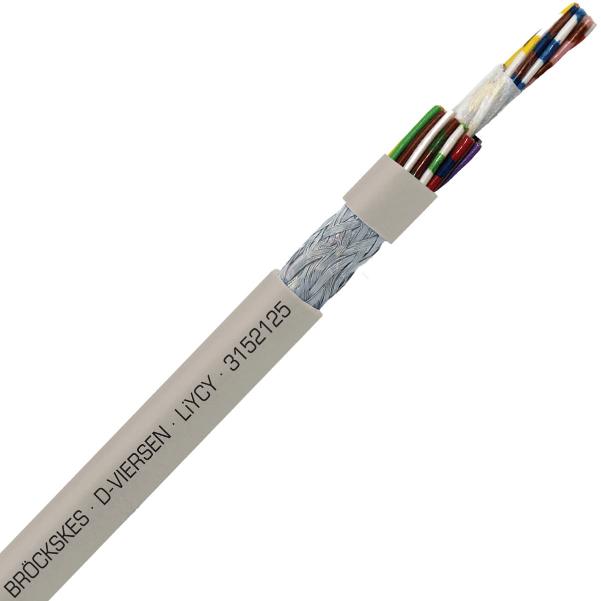 SAB 3152125 LiYCY - 24 AWG/21c, shielded multi-conductor signal and control PVC cable with DIN color code SAB 3152125 LiYCY - 24 AWG/21c, shielded multi-conductor signal and control PVC cable with DIN color code