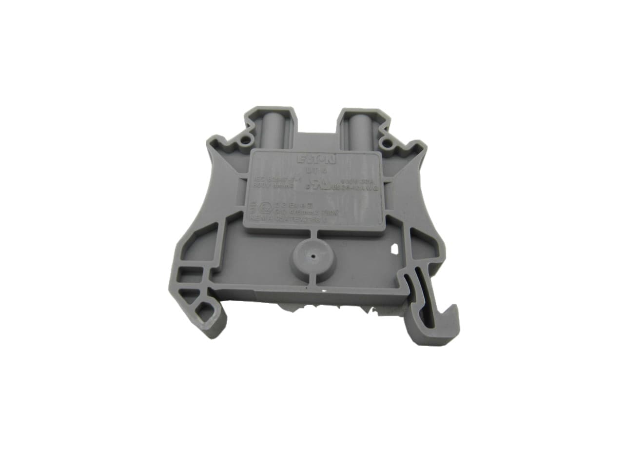 Eaton XBUT4 XBUT4 Eaton - Eaton XB IEC terminal block, 6.2 mm Screw connection single level-through-feed, Gray, 10 AWG/4 mm2 maximum wire, IEC 800V, EN 700V, UL 600V, IEC #26-10 AWG, EN #26-10 AWG, UL #26-10 AWG wire, IEC 41A, EN 30,38A, UL 30A Eaton XBUT4 XBUT4 Eaton - Eaton XB IEC terminal block, 6.2 mm Screw connection single level-through-feed, Gray, 10 AWG/4 mm2 maximum wire, IEC 800V, EN 700V, UL 600V, IEC #26-10 AWG, EN #26-10 AWG, UL #26-10 AWG wire, IEC 41A, EN 30,38A, UL 30A