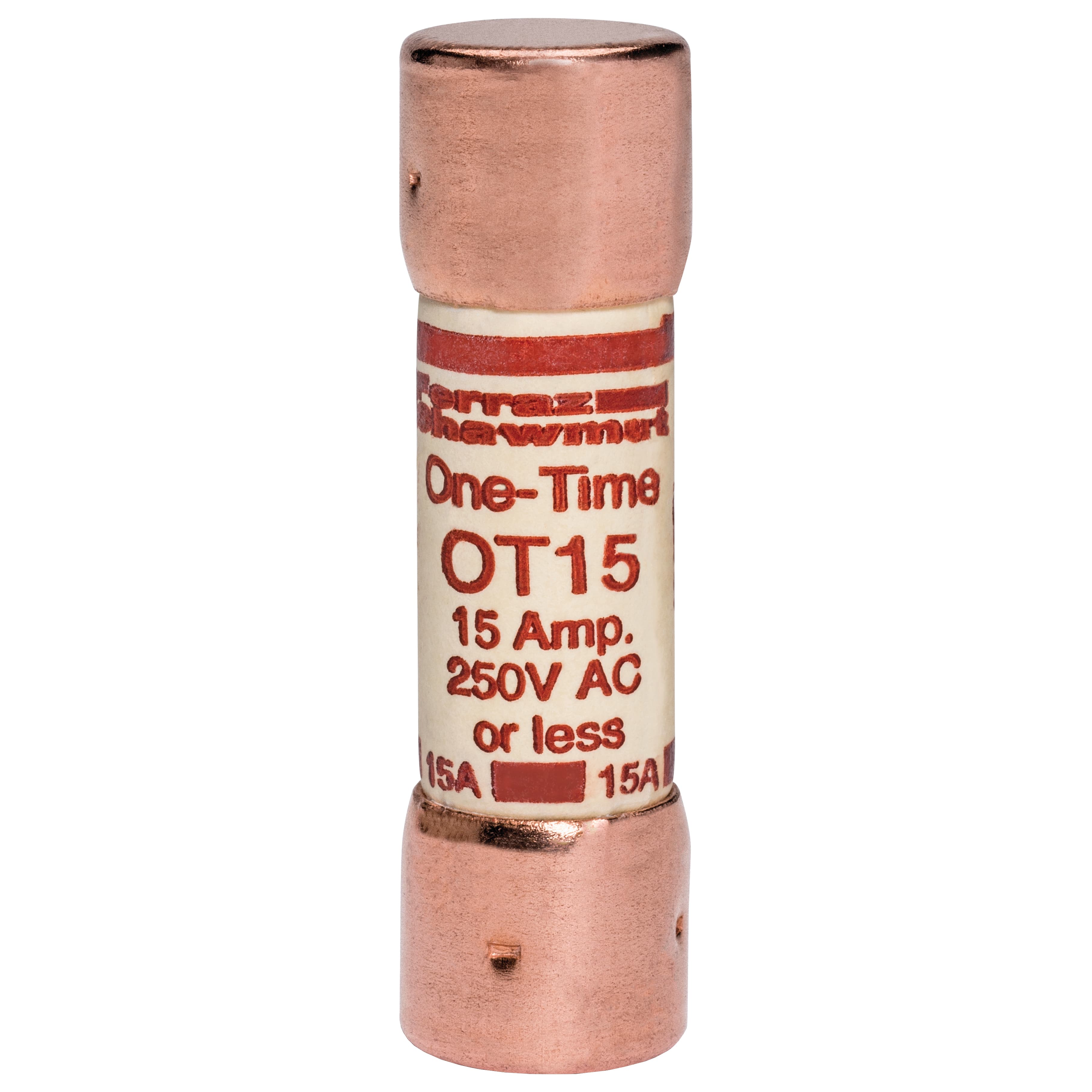 Mersen OT15 OT15 Mersen - Fuse OT - Class K5 - Fast-Acting 250VAC 250VDC 15A Ferrule Amp-Trap® Mersen OT15 OT15 Mersen - Fuse OT - Class K5 - Fast-Acting 250VAC 250VDC 15A Ferrule Amp-Trap®