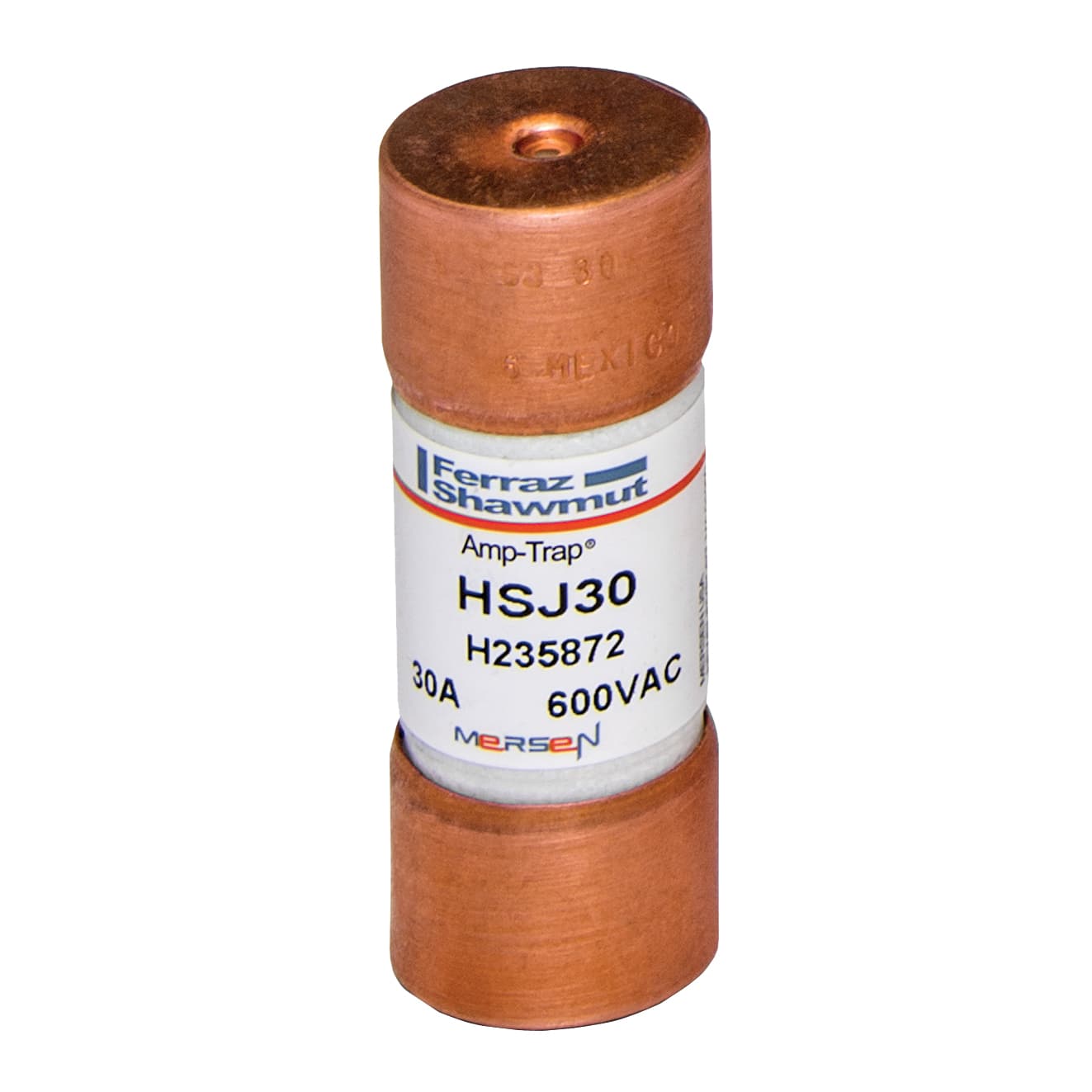 Mersen HSJ30 HSJ30 Mersen - Fuse HSJ - Class J - High-Speed 600VAC 500VDC 30A Ferrule Amp-Trap® Mersen HSJ30 HSJ30 Mersen - Fuse HSJ - Class J - High-Speed 600VAC 500VDC 30A Ferrule Amp-Trap®