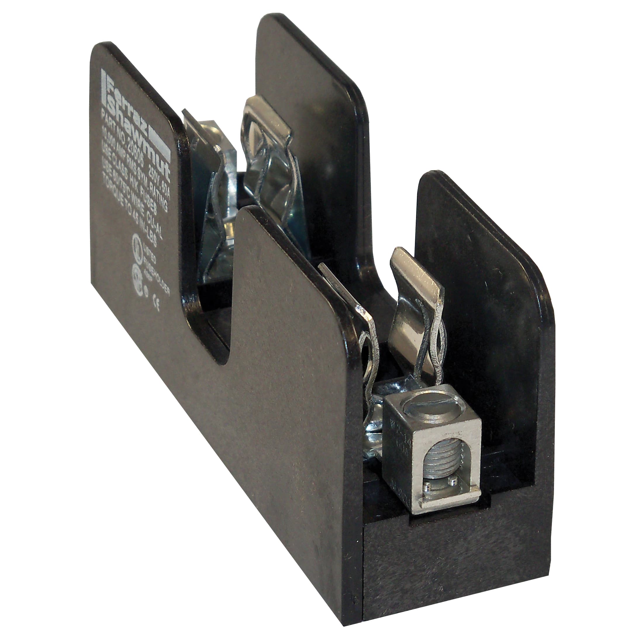 Mersen 20606 20606 Mersen - Fuse Block 250VAC 250VDC Class H/K 60A 1-Pole Box with Reinforced Clip Mersen 20606 20606 Mersen - Fuse Block 250VAC 250VDC Class H/K 60A 1-Pole Box with Reinforced Clip