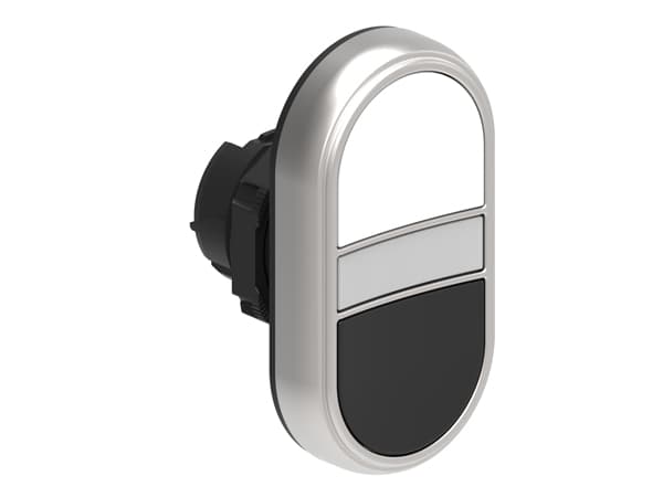 Lovato Electric LPCBL7114 LPCBL7114 Lovato - Double-touch actuator, spring return, white indicator dia: 22mm Platinum series chromed plastic, 2 flush pushbuttons. Both spring return, White - Black Lovato Electric LPCBL7114 LPCBL7114 Lovato - Double-touch actuator, spring return, white indicator dia: 22mm Platinum series chromed plastic, 2 flush pushbuttons. Both spring return, White - Black