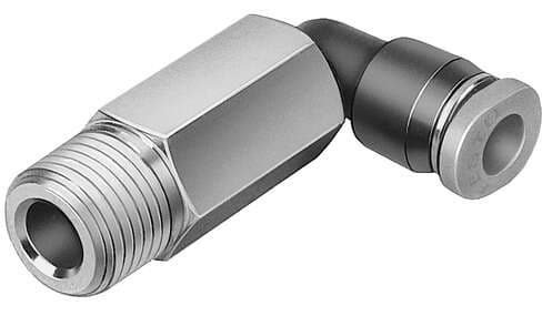 Festo 153340 push-in L-fitting, long QSMLL-1/8-4 360° orientable, male thread with external hexagon. Size: Mini, Nominal size: 2,3 mm, Type of seal on screw-in stud: coating, Assembly position: Any, Container size: 10 Festo 153340 push-in L-fitting, long QSMLL-1/8-4 360° orientable, male thread with external hexagon. Size: Mini, Nominal size: 2,3 mm, Type of seal on screw-in stud: coating, Assembly position: Any, Container size: 10