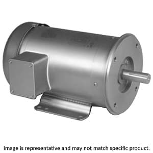Baldor Electric Company CESSWDNM3611T-5 Washdown Duty Motor; 3HP Power; 575VAC at 60HZ Voltage; 3 Phase; 1750RPM Speed; 182TC Frame; TENV Enclosure; Foot Mounted; Stainless Steel Frame Baldor Electric Company CESSWDNM3611T-5 Washdown Duty Motor; 3HP Power; 575VAC at 60HZ Voltage; 3 Phase; 1750RPM Speed; 182TC Frame; TENV Enclosure; Foot Mounted; Stainless Steel Frame
