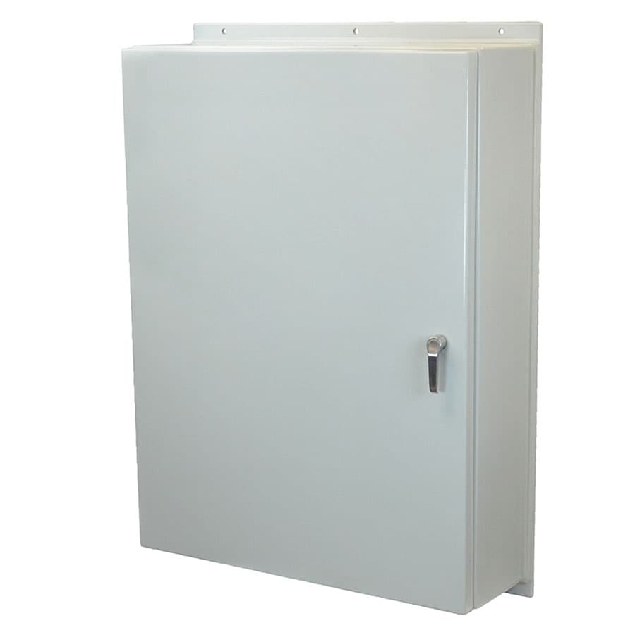 Allied Moulded Products AM483616L3PT 48x36x16 Empire Series fiberglass wall mount enclosure assembly with hinged cover and stainless-steel 3-point latching handle Allied Moulded Products AM483616L3PT 48x36x16 Empire Series fiberglass wall mount enclosure assembly with hinged cover and stainless-steel 3-point latching handle