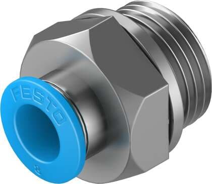 Festo 186100 push-in fitting QS-G3/8-8 male thread with external hexagon. Size: Standard, Nominal size: 7 mm, Type of seal on screw-in stud: Sealing ring, Assembly position: Any, Container size: 10 Festo 186100 push-in fitting QS-G3/8-8 male thread with external hexagon. Size: Standard, Nominal size: 7 mm, Type of seal on screw-in stud: Sealing ring, Assembly position: Any, Container size: 10