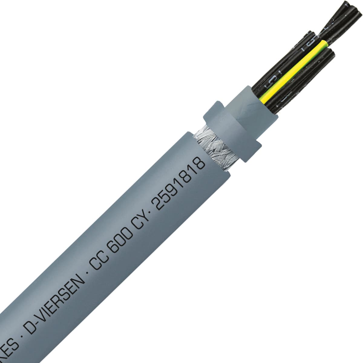 SAB 2591818 CC 600 CY - 18 AWG/18c, shielded oil resistant PVC flexible control cable, 600V, UL, CSA, VDE, CE, RoHS SAB 2591818 CC 600 CY - 18 AWG/18c, shielded oil resistant PVC flexible control cable, 600V, UL, CSA, VDE, CE, RoHS