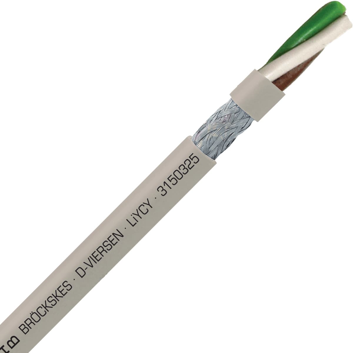 SAB 3150325 LiYCY - 24 AWG/3c, shielded multi-conductor signal and control PVC cable with DIN color code SAB 3150325 LiYCY - 24 AWG/3c, shielded multi-conductor signal and control PVC cable with DIN color code