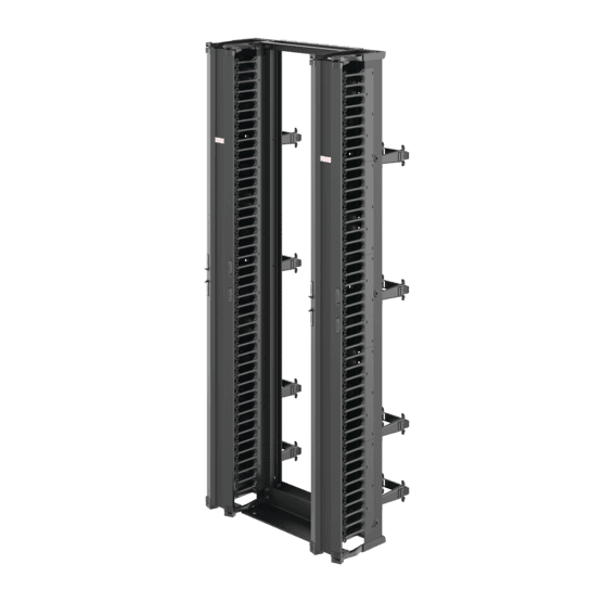 Hoffman EDR19FM45UCM2 2-Post Open Frame Rack With Two Cable Managers, 19 in x 45U, Black, Aluminum Hoffman EDR19FM45UCM2 2-Post Open Frame Rack With Two Cable Managers, 19 in x 45U, Black, Aluminum