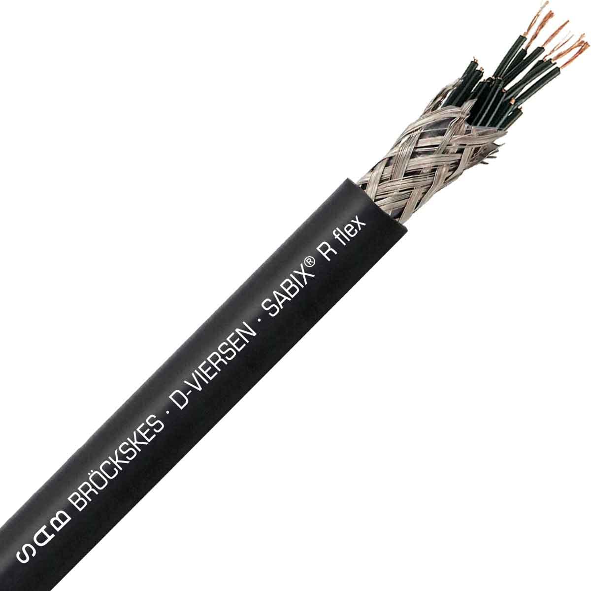 SAB 66703304 SABIX R flex - 16 AWG/4c, shielded halogen-free flame retardant continuously flexible paired rail cable, CE, RoHS SAB 66703304 SABIX R flex - 16 AWG/4c, shielded halogen-free flame retardant continuously flexible paired rail cable, CE, RoHS