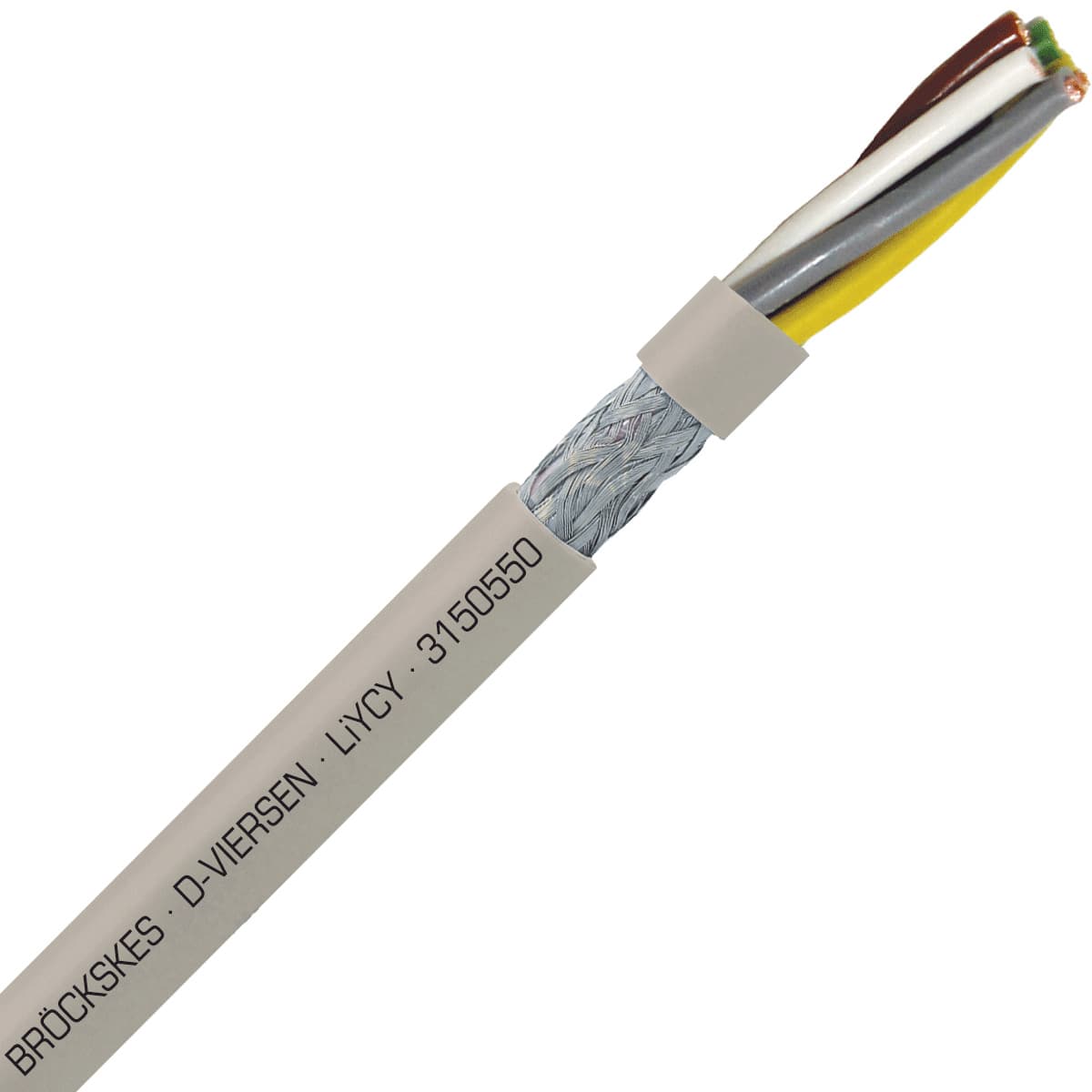 SAB 3150550 LiYCY - 20 AWG/5c, shielded multi-conductor signal and control PVC cable with DIN color code SAB 3150550 LiYCY - 20 AWG/5c, shielded multi-conductor signal and control PVC cable with DIN color code