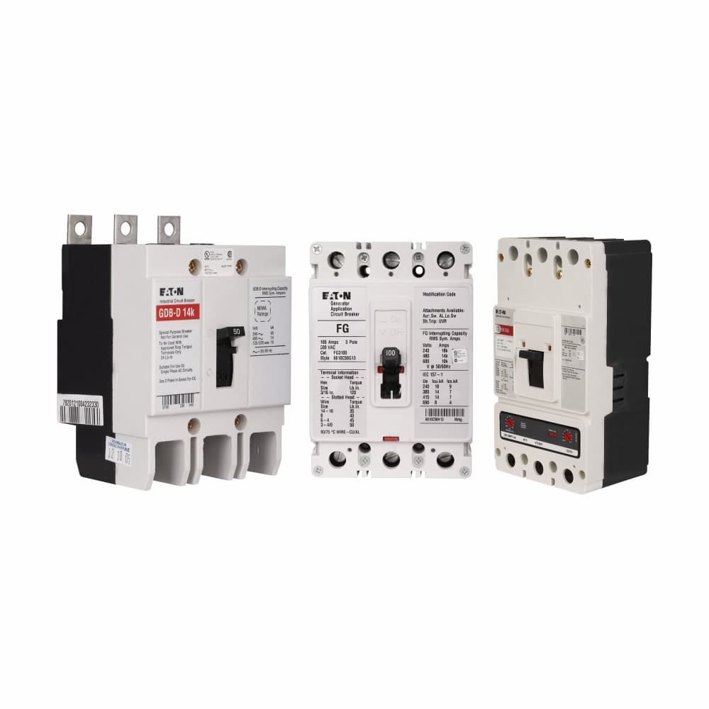Eaton GB3030 Eaton Series C complete molded case circuit breaker, G-frame, GB, Complete breaker, Non-interchangeable thermal-magnetic trip type, Three-pole, 30A, 240 Vac, 65 kAIC at 240 Vac, Line and load, Bolt-on Eaton GB3030 Eaton Series C complete molded case circuit breaker, G-frame, GB, Complete breaker, Non-interchangeable thermal-magnetic trip type, Three-pole, 30A, 240 Vac, 65 kAIC at 240 Vac, Line and load, Bolt-on