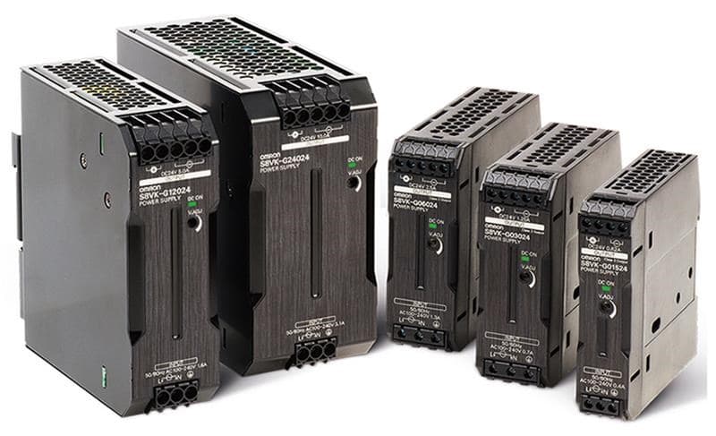 Omron S8VKG01524 Single Phase 100 to 240 VAC/90 to 350 VDC Input Voltage, 24 V Output, 0.65A Output (0.78A Boost Current), 15 W Switch Mode Power supply Omron S8VKG01524 Single Phase 100 to 240 VAC/90 to 350 VDC Input Voltage, 24 V Output, 0.65A Output (0.78A Boost Current), 15 W Switch Mode Power supply