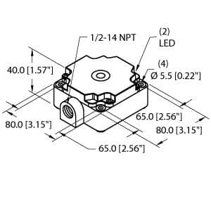 NI50-CP80-FZ3X2/S10 Part Image. Manufactured by Turck.