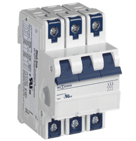 Altech Corp. 3C5UR Supplementary Protector 5A, 3 Pole, 480Y/277V AC, C Trip, UL1077 Altech Corp. 3C5UR Supplementary Protector 5A, 3 Pole, 480Y/277V AC, C Trip, UL1077