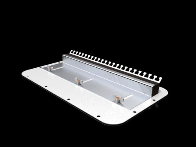 Rittal 2566400 SZ Metal gland plate, for AX, with rubber cable clamp strip, WD: 401x221 mm, for gland plates size 6 Rittal 2566400 SZ Metal gland plate, for AX, with rubber cable clamp strip, WD: 401x221 mm, for gland plates size 6