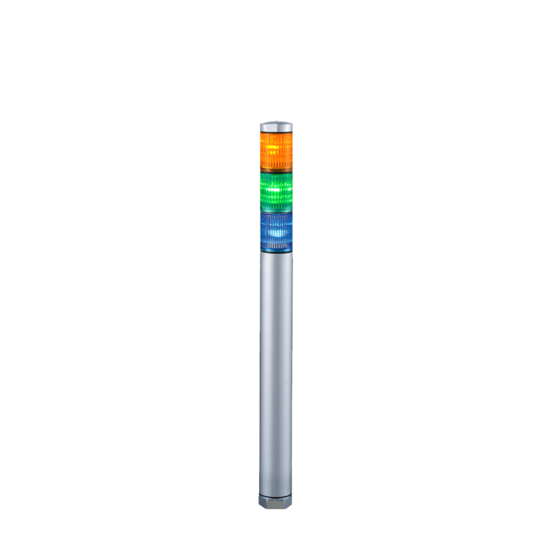 Patlite MP-302-YGB 30mm 3-Tier LED Signal Tower, 24V AC/DC, Direct Mount, Silver Body, LED: Amber, Green, Blue Patlite MP-302-YGB 30mm 3-Tier LED Signal Tower, 24V AC/DC, Direct Mount, Silver Body, LED: Amber, Green, Blue