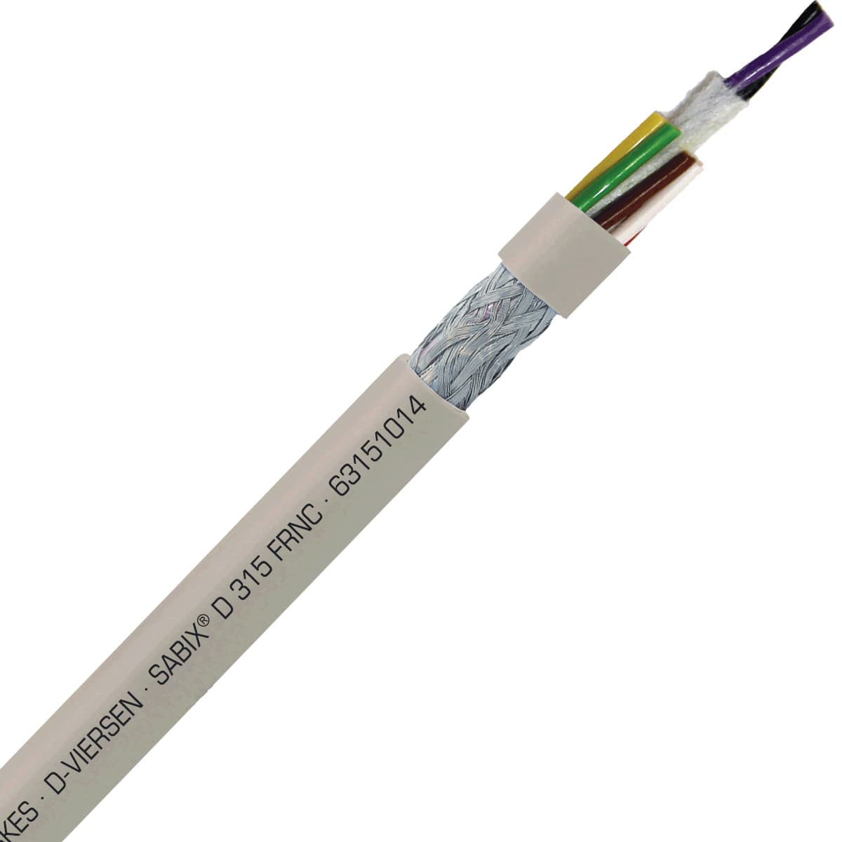 SAB 63151014 SABIX D 315 FRNC -26 AWG/10c, halogen-free flame retardant flexible SABIX data cable, CE, RoHS SAB 63151014 SABIX D 315 FRNC -26 AWG/10c, halogen-free flame retardant flexible SABIX data cable, CE, RoHS