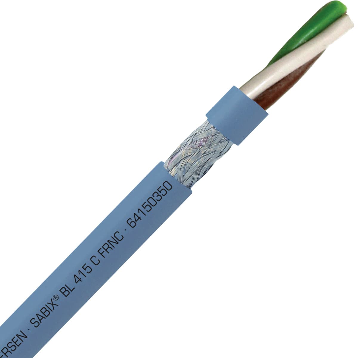 SAB 64150350 SABIX BL 415 C FRNC - 20 AWG/3c, shielded halogen-free flame retardant data cable, DNV-GL, CE, RoHS SAB 64150350 SABIX BL 415 C FRNC - 20 AWG/3c, shielded halogen-free flame retardant data cable, DNV-GL, CE, RoHS