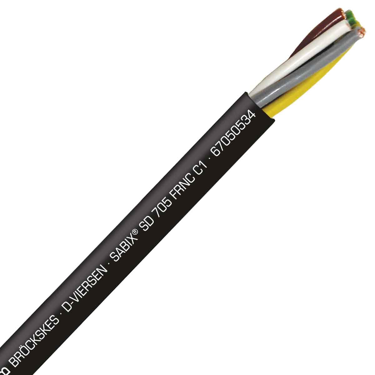SAB 67050534 SABIX SD 705 FRNC C1 -22 AWG/5c, halogen-free flame retardant continuous flex data cable, CE, RoHS SAB 67050534 SABIX SD 705 FRNC C1 -22 AWG/5c, halogen-free flame retardant continuous flex data cable, CE, RoHS