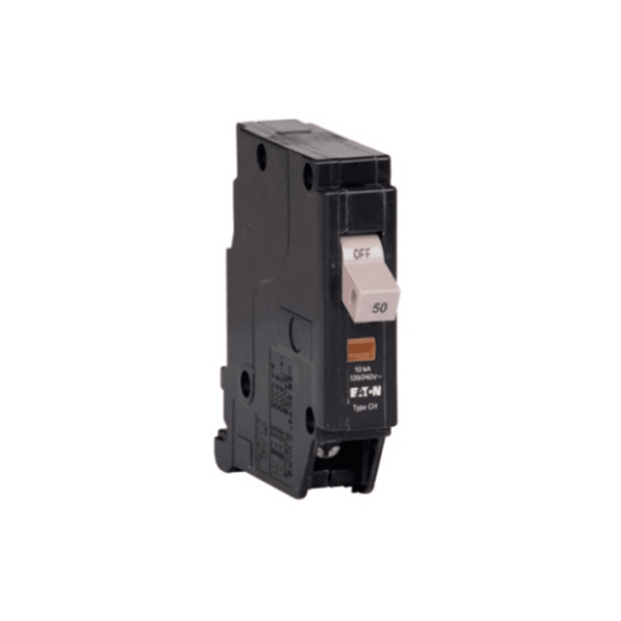 Eaton CHF150 CHF150 Eaton - Eaton CH thermal magnetic circuit breaker,Type CHF 3/4-Inch standard circuit breaker,50 A,10 kAIC,Single-pole,120/240V,CHF,Trip flag, common breaker trip,#14-2 AWG Cu/Al,CHF,Type CH Loadcenters Eaton CHF150 CHF150 Eaton - Eaton CH thermal magnetic circuit breaker,Type CHF 3/4-Inch standard circuit breaker,50 A,10 kAIC,Single-pole,120/240V,CHF,Trip flag, common breaker trip,#14-2 AWG Cu/Al,CHF,Type CH Loadcenters