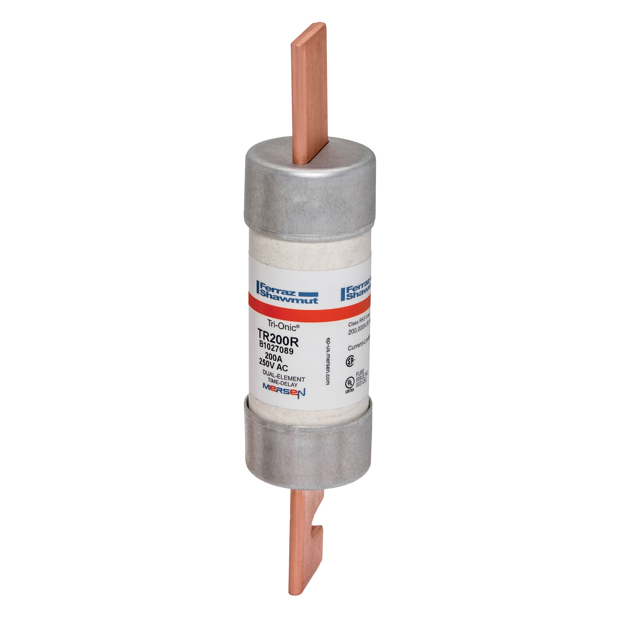 Mersen TR200R TR200R Mersen - Fuse TR-R - Class RK5 - Time-Delay 250VAC 250VDC 200A Blade Tri-Onic® Mersen TR200R TR200R Mersen - Fuse TR-R - Class RK5 - Time-Delay 250VAC 250VDC 200A Blade Tri-Onic®