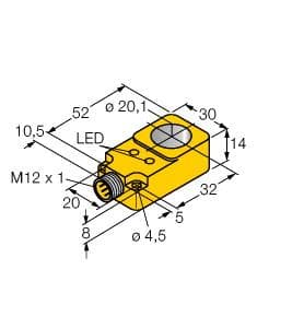 BI20R-Q14-AP6X2-H1141 Part Image. Manufactured by Turck.