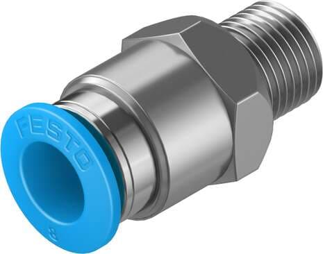 Festo 153004 push-in fitting QS-1/8-8 male thread with external hexagon. Size: Standard, Nominal size: 6 mm, Type of seal on screw-in stud: coating, Assembly position: Any, Container size: 10 Festo 153004 push-in fitting QS-1/8-8 male thread with external hexagon. Size: Standard, Nominal size: 6 mm, Type of seal on screw-in stud: coating, Assembly position: Any, Container size: 10
