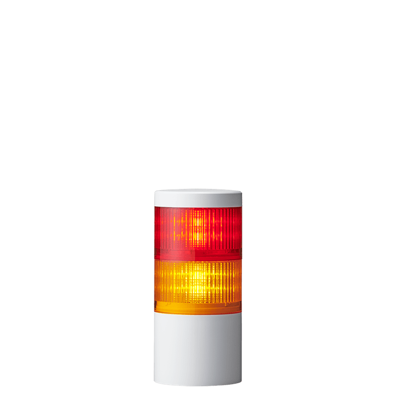 Patlite LR10-202WJNW-RY 2-tier Red Amber LED, 100mm Washdown Safe Signal Tower for Direct Mount with Cable Patlite LR10-202WJNW-RY 2-tier Red Amber LED, 100mm Washdown Safe Signal Tower for Direct Mount with Cable