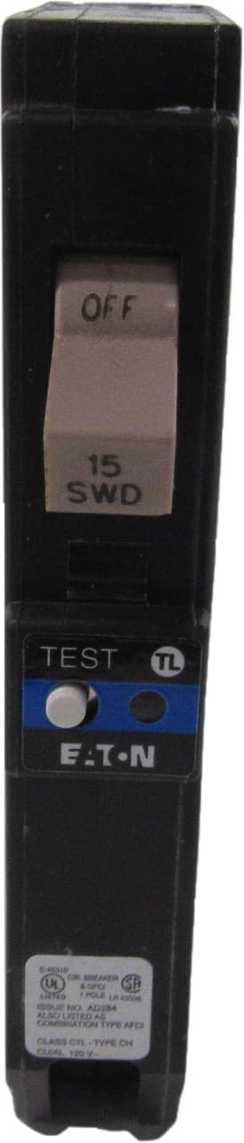 Eaton CHFN115DF CHFN115DF Eaton - Eaton CH arc fault / ground fault circuit breaker, CH Dual Function AF/GF Breaker, 15A, Pigtail, 10 kAICkAIC Eaton CHFN115DF CHFN115DF Eaton - Eaton CH arc fault / ground fault circuit breaker, CH Dual Function AF/GF Breaker, 15A, Pigtail, 10 kAICkAIC
