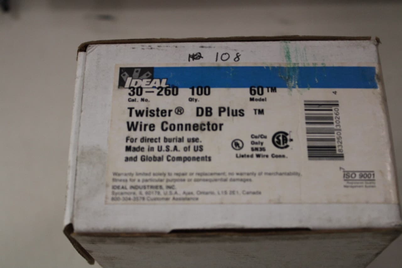 Ideal Industries 30-260 Ideal 30-260 Misc. Cable and Wire Accessories BOX Ideal Industries 30-260 Ideal 30-260 Misc. Cable and Wire Accessories BOX