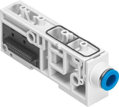 Festo 573646 power supply module VMPAL-SP-QS5/16" Width: 23,2 mm, Length: 107,3 mm, Integrated function: with electrical interlinking module, Valve terminal structure: Valve sizes can be mixed, Operating pressure: -0,9 - 10 bar Festo 573646 power supply module VMPAL-SP-QS5/16" Width: 23,2 mm, Length: 107,3 mm, Integrated function: with electrical interlinking module, Valve terminal structure: Valve sizes can be mixed, Operating pressure: -0,9 - 10 bar