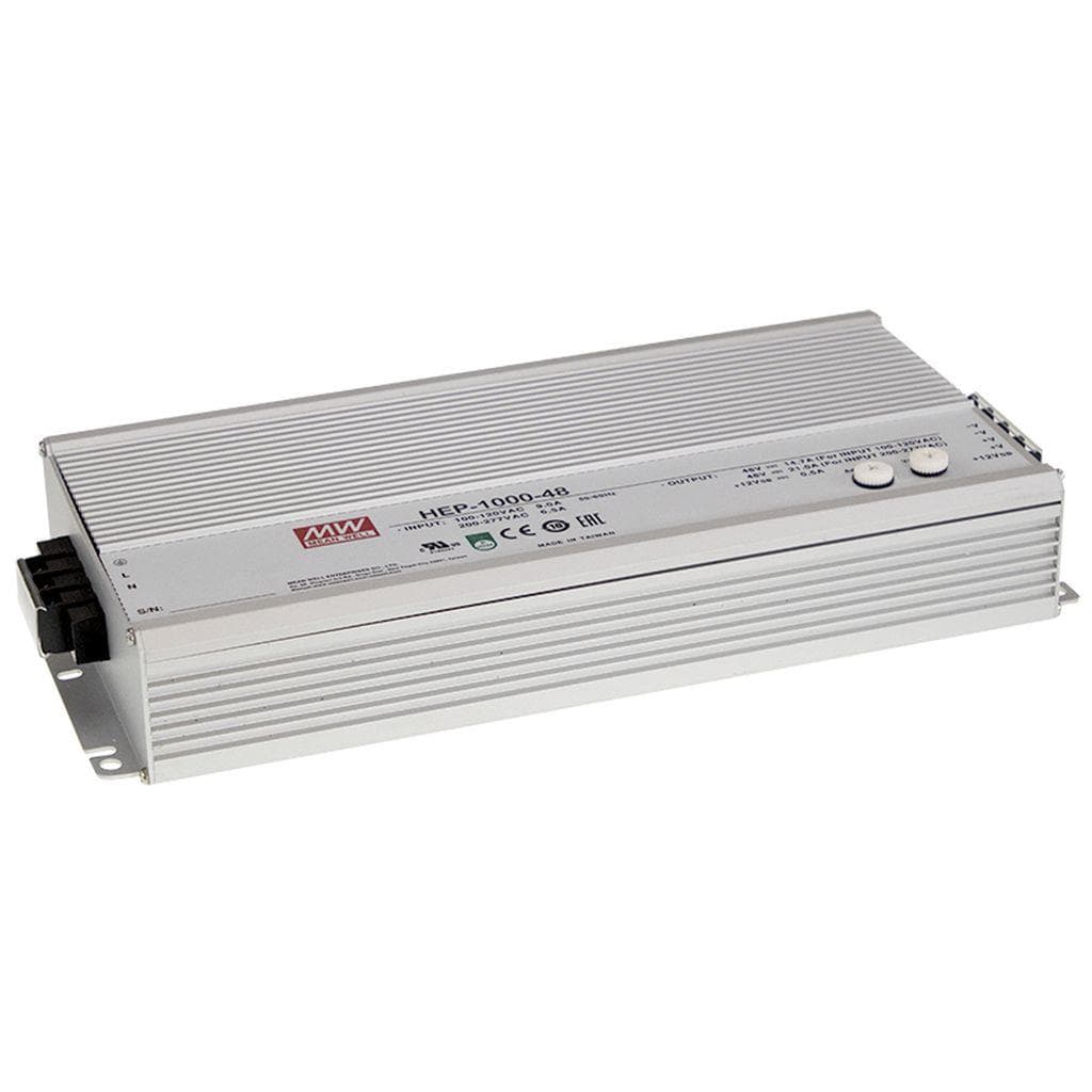 MEAN WELL HEP-1000-24CAN AC-DC Single output industrial power supply with PFC; Output 24Vdc at 42A; Input-output by terminal block; remote ON/OFF and DC OK signal; CANBus and PV/PC programmable MEAN WELL HEP-1000-24CAN AC-DC Single output industrial power supply with PFC; Output 24Vdc at 42A; Input-output by terminal block; remote ON/OFF and DC OK signal; CANBus and PV/PC programmable