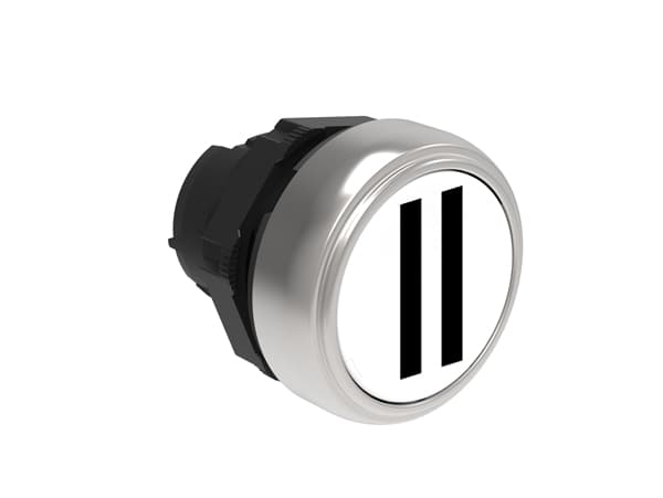 Lovato Electric LPCB1128 LPCB1128 Lovato - Pushbutton actuator, spring return, with symbol dia: 22mm Platinum series chromed plastic, flush, II/White Lovato Electric LPCB1128 LPCB1128 Lovato - Pushbutton actuator, spring return, with symbol dia: 22mm Platinum series chromed plastic, flush, II/White