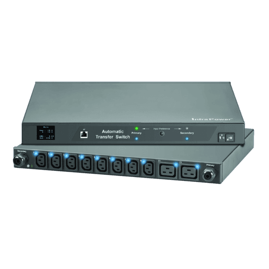 Hoffman NPATS11001 RackPower Automatic Transfer Switch, 110V, 15A, 10 Receptacles, Black Hoffman NPATS11001 RackPower Automatic Transfer Switch, 110V, 15A, 10 Receptacles, Black