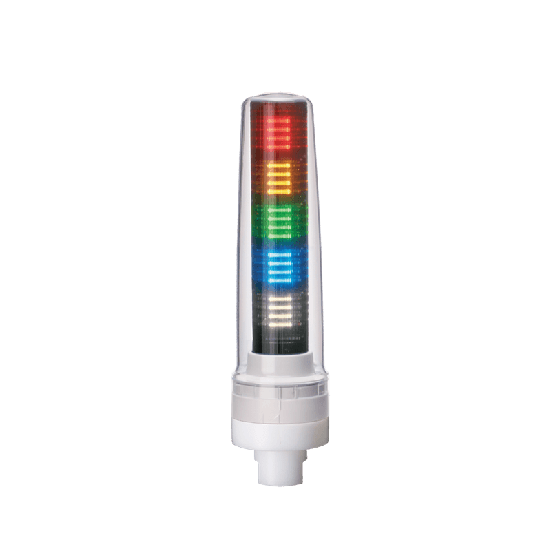 Patlite LS7-502WC-9N-RYGBC IP69K, 70mm 5-Tier Signal Tower. Off-white body with 1/2" NPT bracket and M12 connector. Red, Amber, Green, Blue, White LED Patlite LS7-502WC-9N-RYGBC IP69K, 70mm 5-Tier Signal Tower. Off-white body with 1/2" NPT bracket and M12 connector. Red, Amber, Green, Blue, White LED