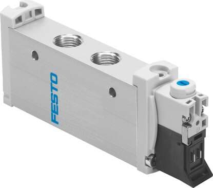 Festo 566499 solenoid valve VUVG-L14-M52-AT-G18-1P3 Valve function: 5/2 monostable, Type of actuation: electrical, Valve size: 14 mm, Standard nominal flow rate: 700 - 780 l/min, Operating pressure: 2,5 - 8 bar Festo 566499 solenoid valve VUVG-L14-M52-AT-G18-1P3 Valve function: 5/2 monostable, Type of actuation: electrical, Valve size: 14 mm, Standard nominal flow rate: 700 - 780 l/min, Operating pressure: 2,5 - 8 bar